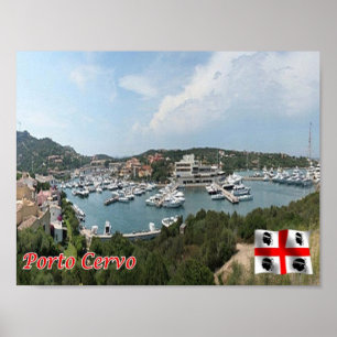 Italy - Sardinia - Porto Cervo - Harbour - Poster