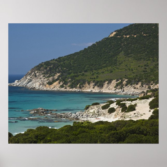 Italy, Sardinia, Solanas. Beach. Poster (Front)