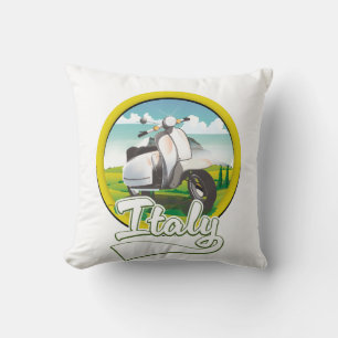 Italy Scooter Travel logo Cushion