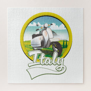 Italy Scooter Travel logo Jigsaw Puzzle