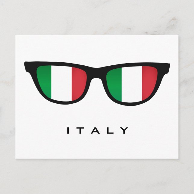 Italy Shades custom text & colour postcard (Front)
