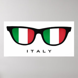 Italy Shades custom text & colour poster