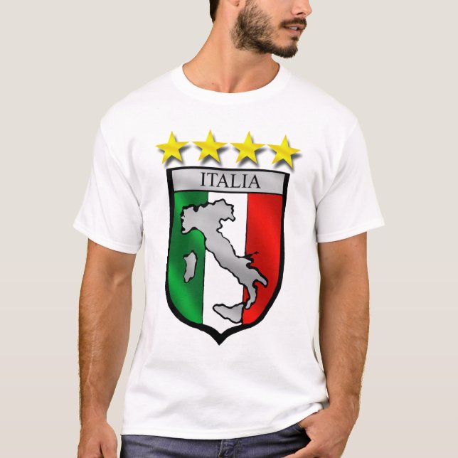 italy shield Italy flag italia map T-Shirt (Front)