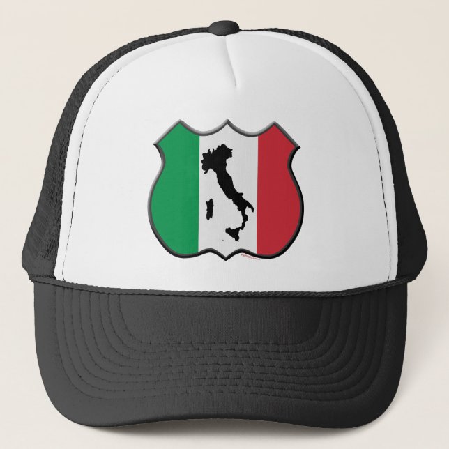 Italy Shield Map Hat (Front)