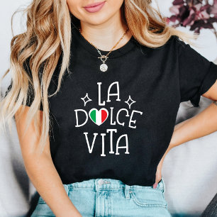 Italy Shirt La Dolce Vita Italian Flag Heart