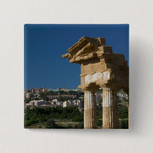 Italy, Sicily, Agrigento, La Valle dei Templi, 2 15 Cm Square Badge