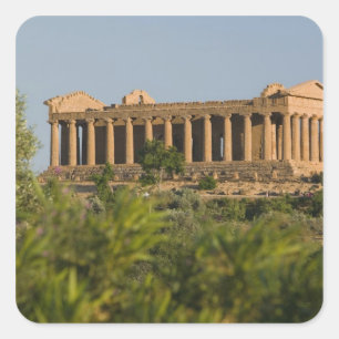 Italy, Sicily, Agrigento, La Valle dei Templi, 4 Square Sticker