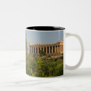 Italy, Sicily, Agrigento, La Valle dei Templi, 4 Two-Tone Coffee Mug