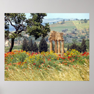 Italy, Sicily, Agrigento. The ruins of the Poster