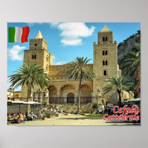 Italy - Sicily - Cefalù - Cathedral - Poster