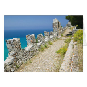 Italy, Sicily, Cefalu, Cliffside Walkway, La