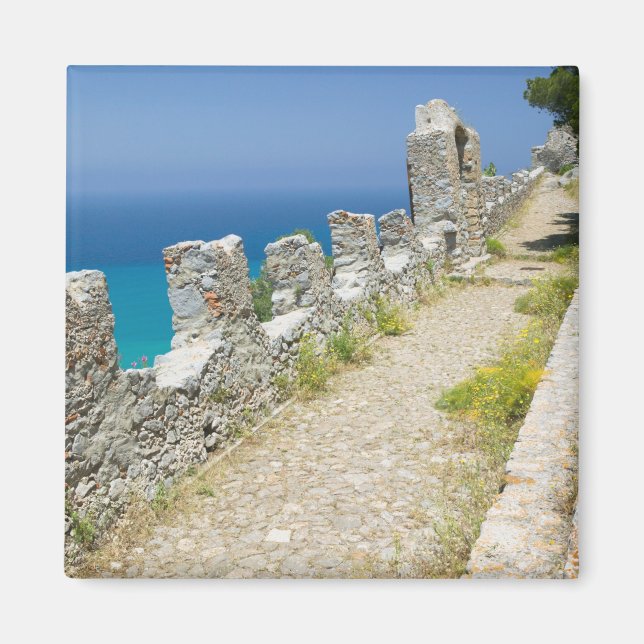 Italy, Sicily, Cefalu, Cliffside Walkway, La Magnet (Front)