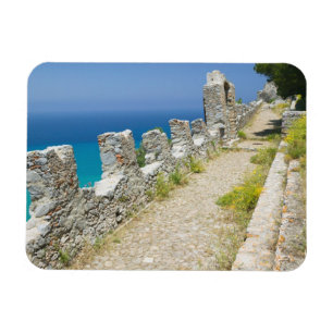 Italy, Sicily, Cefalu, Cliffside Walkway, La Magnet