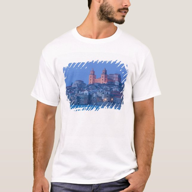 Italy, Sicily, Cefalu, View with Duomo from T-Shirt (Front)