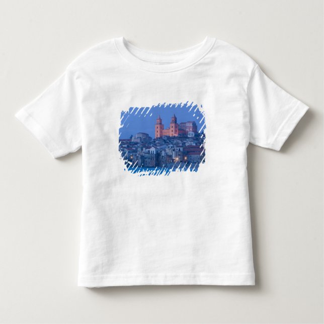 Italy, Sicily, Cefalu, View with Duomo from Toddler T-Shirt (Front)