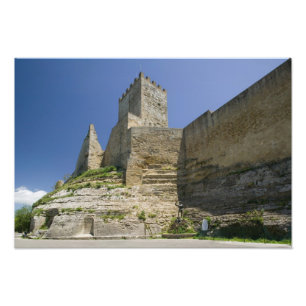 Italy, Sicily, Enna, Calascibetta, Castello di Photo Print