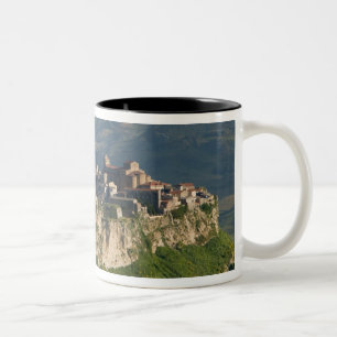 Italy, Sicily, Enna, Calascibetta, Morning View 2 Two-Tone Coffee Mug