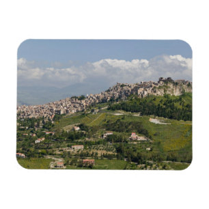 Italy, Sicily, Enna, Calascibetta, Morning View Magnet