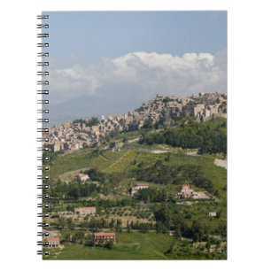 Italy, Sicily, Enna, Calascibetta, Morning View Notebook