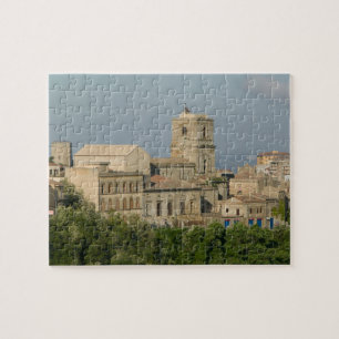 Italy, Sicily, Enna, Town View from Rocca di 2 Jigsaw Puzzle
