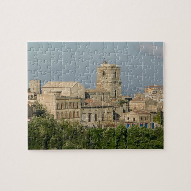 Italy, Sicily, Enna, Town View from Rocca di 2 Jigsaw Puzzle (Horizontal)