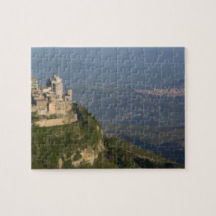 Italy, Sicily, Enna, Town View from Rocca di Jigsaw Puzzle