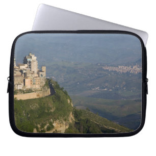 Italy, Sicily, Enna, Town View from Rocca di Laptop Sleeve