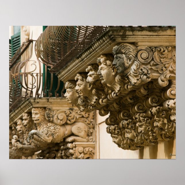 ITALY, Sicily, NOTE: Finest Baroque Town in Poster (Front)