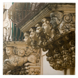 ITALY, Sicily, NOTO: Finest Baroque Town in Ceramic Tile