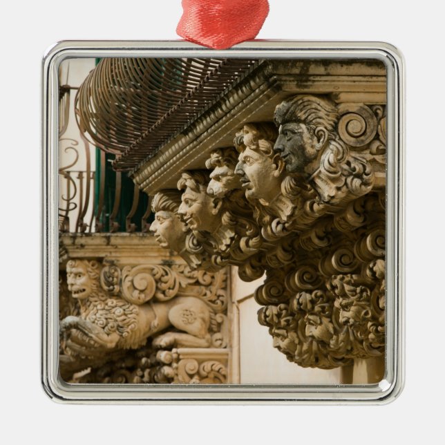 ITALY, Sicily, NOTO: Finest Baroque Town in Metal Ornament (Front)