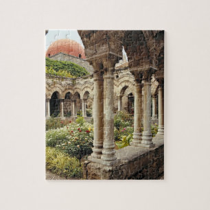 Italy, Sicily, Palermo. The cloisters survive as Jigsaw Puzzle