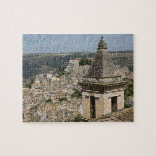ITALY, Sicily, RAGUSA IBLA: Town View and Santa Jigsaw Puzzle