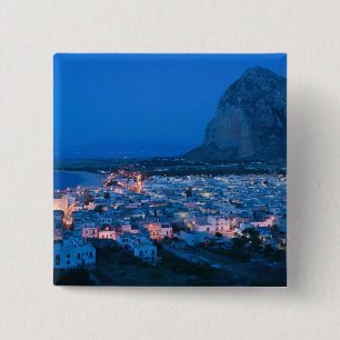 Italy, Sicily, SAN VITO LO CAPO, Resort Town 15 Cm Square Badge