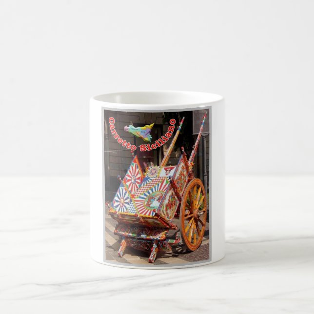 Italy - Sicily - Sicilian Cart - Coffee Mug (Center)