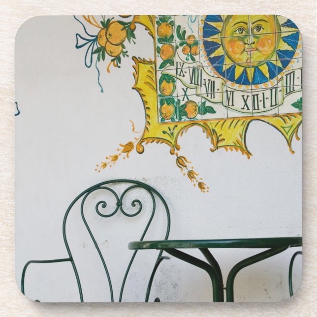 ITALY, Sicily, TAORMINA: Bam, Bar Cafe Detail Coaster (Front)