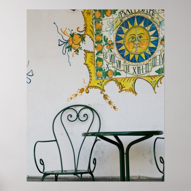 ITALY, Sicily, TAORMINA: Bam, Bar Cafe Detail Poster (Front)