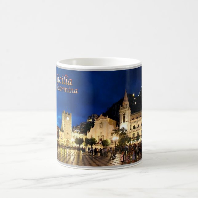 Italy - Sicily - Taormina By Night - Coffee Mug (Center)
