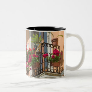 ITALY, Sicily, TAORMINA: Corso Umberto 1, Two-Tone Coffee Mug