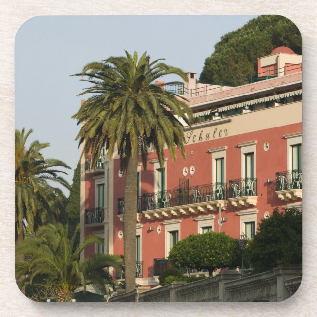 ITALY, Sicily, TAORMINA: Hotel Schuler Coaster (Front)