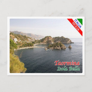 Italy - Sicily - Taormina - Isola Bella - Postcard