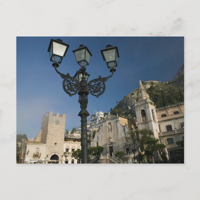 ITALY, Sicily, TAORMINA: Piazza iX Aprile, San Postcard (Front)