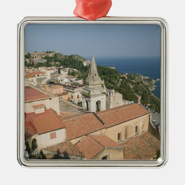 ITALY, Sicily, TAORMINA: View towards Piazza IX Metal Tree Decoration (Front)