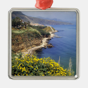 Italy, Sicily. The north coast of Sicily in Metal Tree Decoration