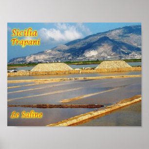 Italy - Sicily - Trapani - Le Saline - Poster