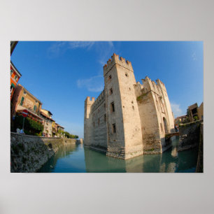 Italy, Sirmione, Lake Garda, the Scaliger Poster