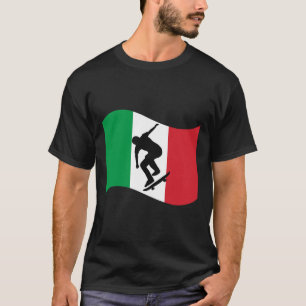 Italy Skateboarding Graphic Country Flag Pride Ska T-Shirt