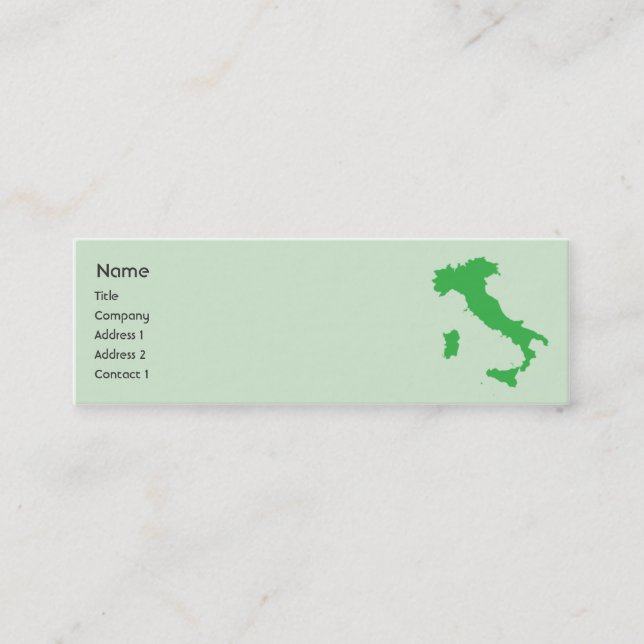 Italy - Skinny Mini Business Card (Front)