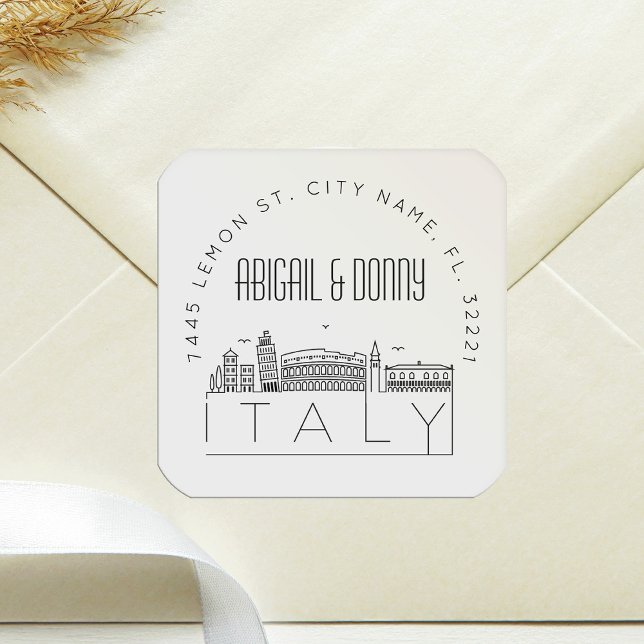 Italy Skyline | Pre-Addressed Envelope Seal (Creator Uploaded)