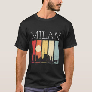 Italy Skyline Sunrise With Milan Cathedral Dom De  T-Shirt