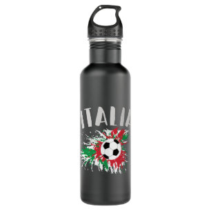 Italy Soccer Ball Grunge Flag 710 Ml Water Bottle